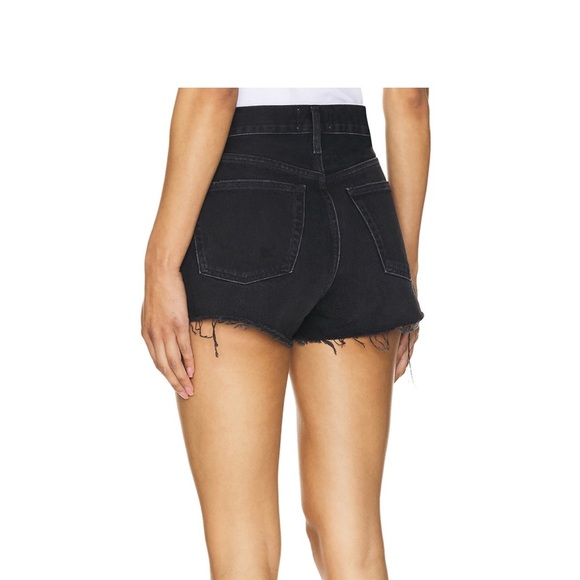 Agolde Parker Black Denim Shorts - Picture 3 of 8